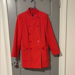 Forenza Women's Vibrant Red/Orange Pea Coat